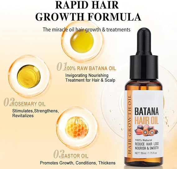 🌿 Huile de Batana – Croissance Rapide